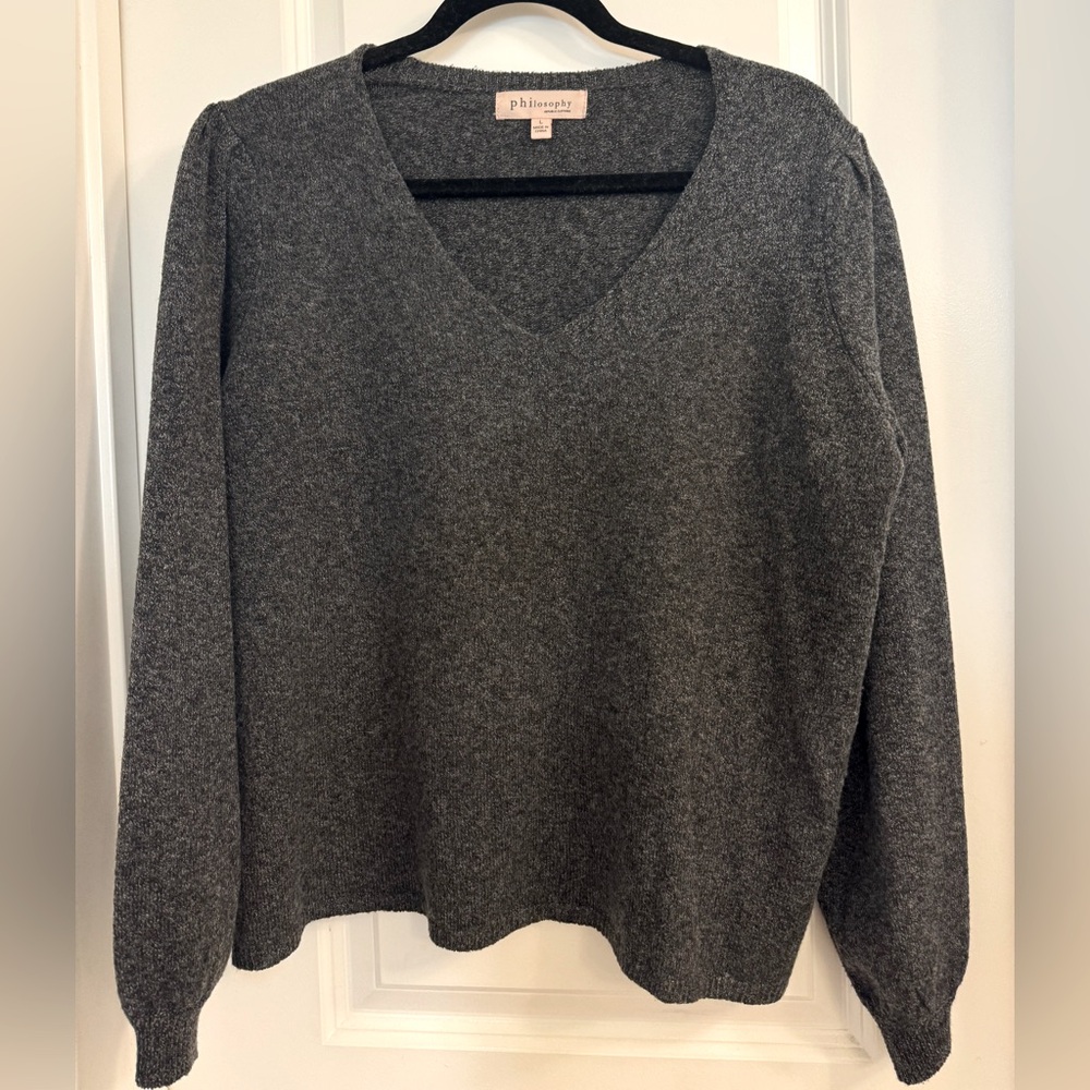 Philosophy gray knit sweater